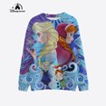 thumbnail image 3 of Sudadera con capucha holgada y cómoda informal de primavera con estampado de princesas de Disney para mujer, 3 of 5