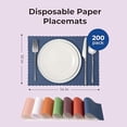 thumbnail image 4 of Fit Meal Prep 200 Pack Disposable Paper Placemats, 14 x 10 Inch Blue with Decorative Wavy Scalloped Edge for Restaurant Catering Dining Table, Baby Kids Birthday Parties, 4 of 7