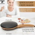 thumbnail image 2 of Moss & Stone Gold Electric Crepe Maker 8 Inch, Pan Apo Portable Crepe Maker & Hot Plate Cooktop On/Off Switch, Nonstick Coating, Automatic Temperature Control, Easy To Use For Pancakes, Blintz, 2 of 7