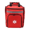 thumbnail image 1 of Bolsa de bomberos roja de gran capacidad, mochila médica de emergencia duradera para viajes y campamentos., 1 of 14