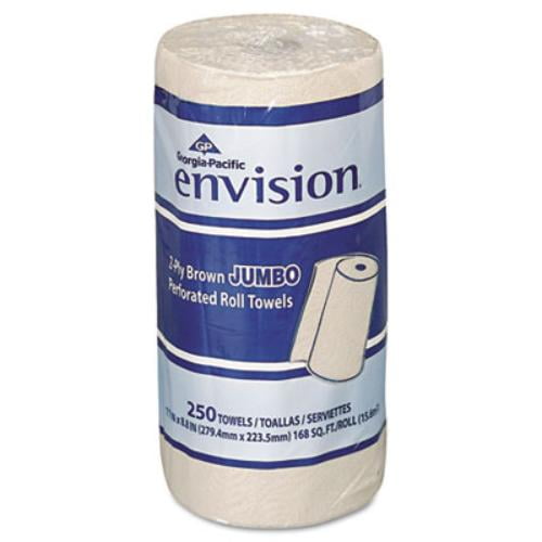 Envision - Paper towel - 250 sheets - roll - brown (pack of 12)