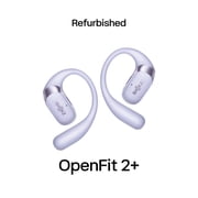 Restored Shokz OpenFit 2+ Open-Ear Wireless Earbuds with Dolby Audio, Wireless Charging, USB-C Fast Charging, Purple
