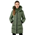thumbnail image 5 of Mifsaly Long Quilted Jackets for Women Zip up Thicken Warm Padded Coats Long Sleeve Faux Fur Hood Thermal Down Jacket with Multi Zipper Pockets 2025 Trendy Winter Outerwear, 5 of 9
