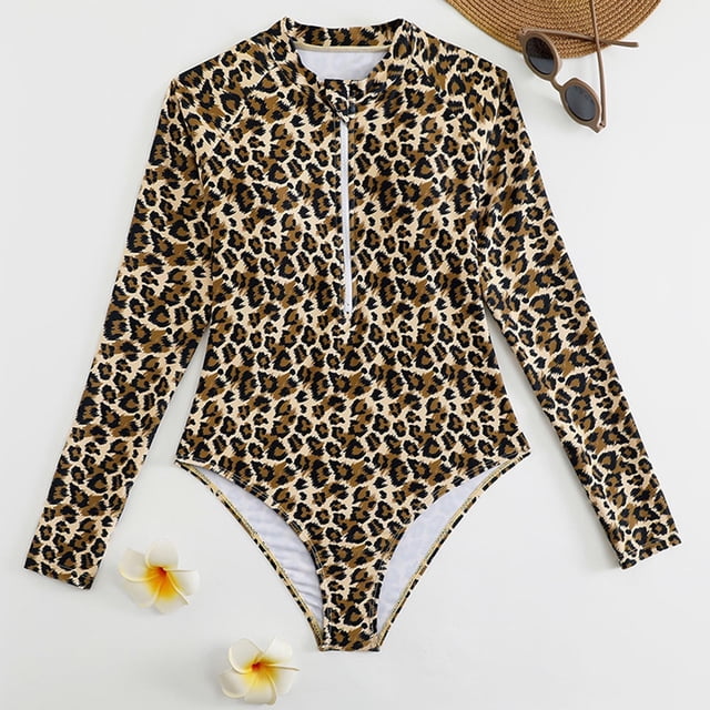 Girls Rash Guard Swimming Bathing Suit Hawaiian Ruffle Sun Protection Long Sleeve Kids Bathing Suits Girls 8-9 Years