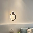 thumbnail image 6 of Black Nordic Style Minimalist Dimmable LED Pendant Light Fixtures, Modern Simple Adjustable Pendant Lighting, Decorative Ceiling Hanging Lamp Chandelier for Bedside Bar Counter Kitchen Island, 6 of 7
