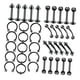 thumbnail image 2 of Kit de 40 piezas de joyería para piercing unisex de acero inoxidable macizo de 16 g con anillos para la nariz. 6mm, 2 of 9