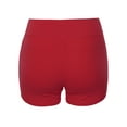 thumbnail image 3 of A2Y Women's Basic Solid Premium Cotton High Rise Bike Shorts Dark Red 4XL, 3 of 5