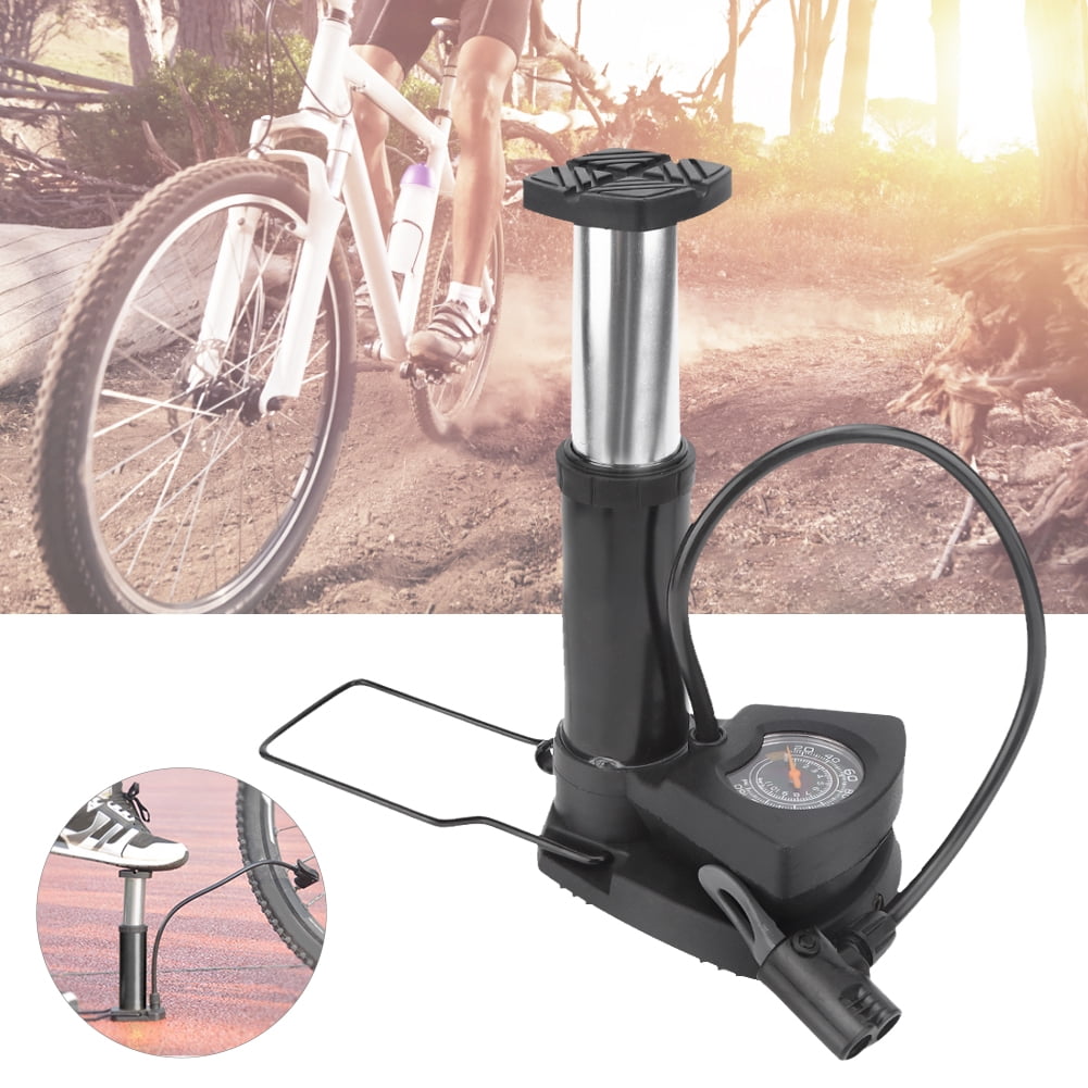 Foot Pedal Air Pump High Pressure Bicycle Mountain Bike Foot Pump Mini Portable Metal Motorcycle Air Pump for Bicycle Basketball Walmart