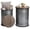 Galvanized Gray, variant on Farmhouse Accent Side Table, Set of 2 Galvanized Storage Ottoman