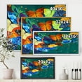 thumbnail image 4 of Designart 'Abstract Colour Butterflies On A Gree' Modern Framed Canvas Wall Art Print, 4 of 5
