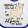 thumbnail image 4 of Inktastic Meemaw's You Say Alpaca My Bags Boys or Girls Baby Bib, 4 of 4