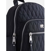 Madden NYC Women's Quilted Mini Backpack, Black