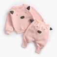 thumbnail image 6 of Winter Long Sleeve Toddler Cute Outfits for Boys Pink Infant Girls Cartoon Animals Sweatshirt Blouse Tops Warm Trousers Pants Outfit Set 2PCS Clothes Casual Joggers, 6 of 9