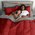 thumbnail image 4 of Bare Home Microfiber 7-Piece Red and Light Gray Bed in a Bag, California King, 4 of 5