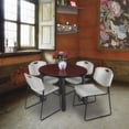 thumbnail image 3 of Regency 42 in Round Breakroom Table- Mahogany Top, Black Legs, 4 Zeng Stack Chairs- Grey, 3 of 7