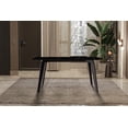 thumbnail image 4 of LeisureMod Modern Dining Table with 55" Rectangular Sintered Stone or Glass Wide Tabletop and Steel Legs Seats 6-8 People for Home, Kitchen, or Dining Room Krevor Series in Black/Gold, 4 of 11