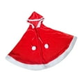thumbnail image 4 of Capa de chal navideño, disfraz de Navidad para niños, capa de Papá Noel de invierno, chal, capa de Papá Noel, capa con capucha de terciopelo rojo para Yuyangstore  Capa con capucha, 4 of 8