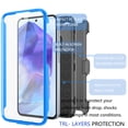 thumbnail image 4 of Takfox Case For Samsung Galaxy A35 5G ,Shockproof Heavy Duty Rugged Locking Swivel Holster Belt Clip Kickstand Full Body Hard Shell Phone Cover Case,Blue, 4 of 7
