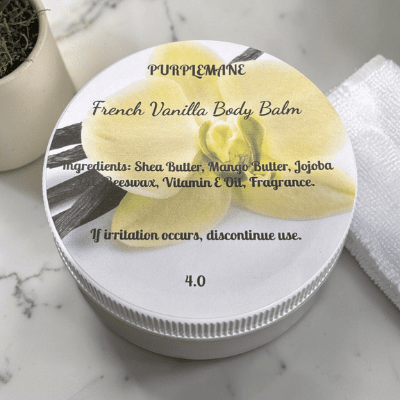 Purplemane Creamy French Vanilla Moisturizing Shea Body Balm