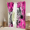 thumbnail image 3 of Homewish Kawaii Wildlife Zebra Curtains Pack of 2 (42x84 Each) for Teen, Modern Fashion Curtains Blackout, Chic Stripes Polkadots Bedroom Curtains, Living Room Curtains Decor, 3 of 6