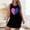 Black, variant on Blmnix Valentine Women's Nightgowns Sleep Tanks Cotton Nightgowns Nightgown Above-the-Knee Crew Neck Sleeveless Black Button Down Nightgown,S