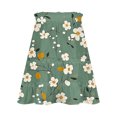 thumbnail image 5 of Skirts for Women Elastic High Waist Drawstring Skirts Summer Casual Floral Print Tiered Pleated Mini Skirt, 5 of 5