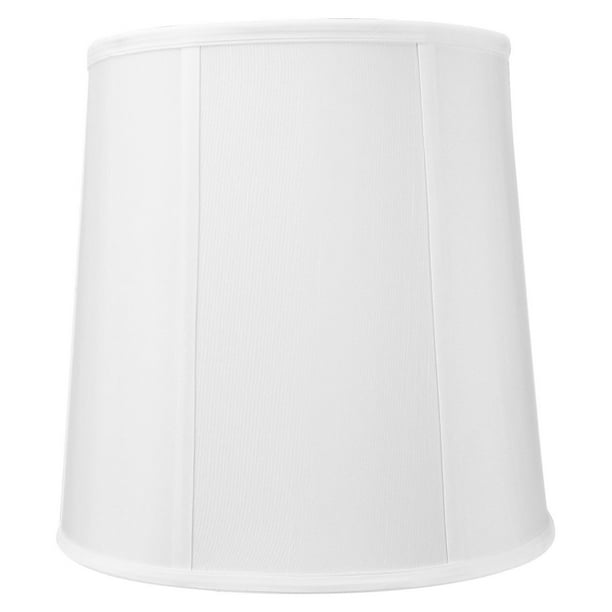10x12x12 White Linen Fabric Drum Lampshade Com White Linen Fabric Drum Lampshade, How To Cover A Drum Lampshade With Fabric
