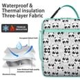 thumbnail image 2 of Giant Panda Insulated Lunch Box Student Reusable Lunch Bag with Front Pocket Lunch Box Containers School Hiking, 2 of 6