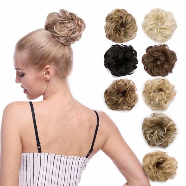 Beauty Messy Bun Hair Piece Hair With Elastic Rubber Band Extensions