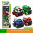 thumbnail image 1 of Alloy Cartoon Large Wheel Car Model 4-Piece Set of Engineering Car Sanitation Cleaning Car Q Version Model for Children, 1 of 9