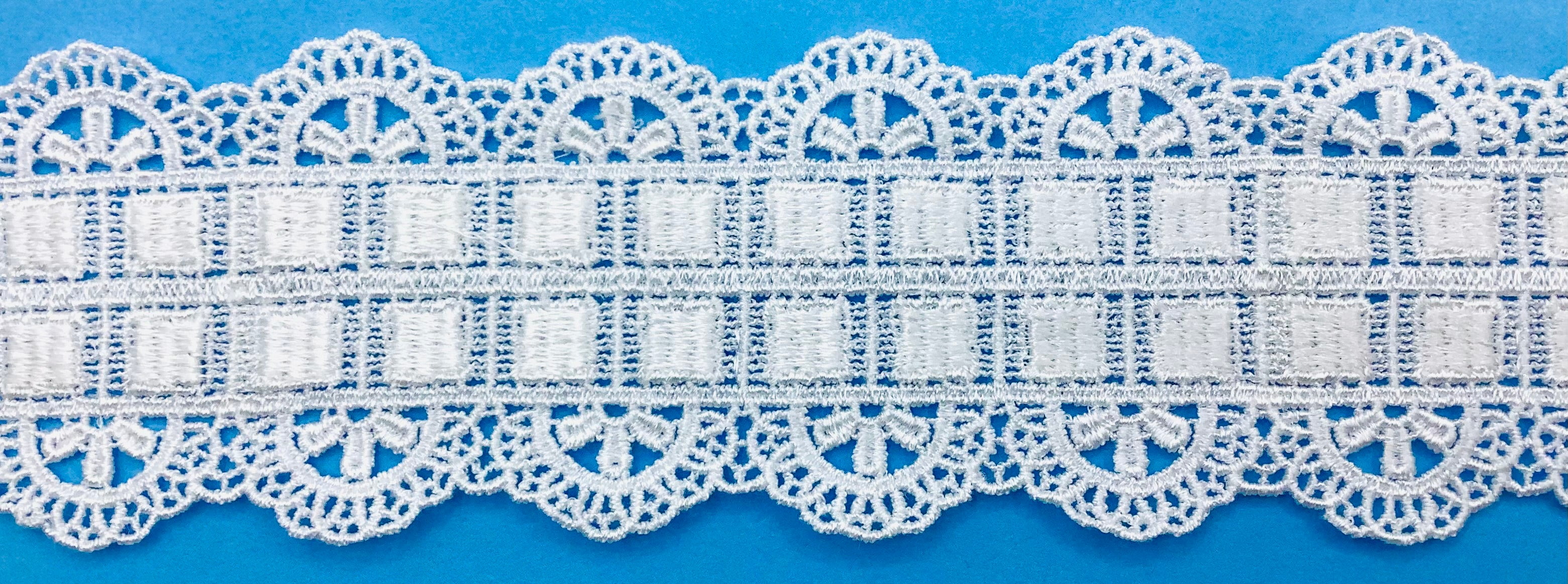 White 2-1/8" Venice Lace Galloon