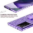 thumbnail image 5 of Samsung Galaxy Note 20 Glitter Phone Case, Ring Kickstand Girls Women Diamond Sparkly Case for Cover for Galaxy Note 20 5G - Purple, 5 of 5