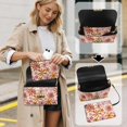 thumbnail image 6 of TSOVTHRID Doodle Daisy Pink Print Crossbody Purse for Women Small Crossbody Bag Crossover Shoulder Bag Cell Phone Leather Handbag with Chain Strap, 6 of 7