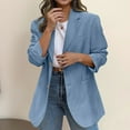 thumbnail image 5 of Purcolt Women's Blazer Jacket Business Elegant Long Sleeve Lapel Button Suit Jacket Casual Loose Fit Work Office Coat, 5 of 9