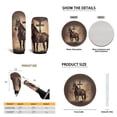 thumbnail image 6 of Yuyamidu Cross Car Seat Cover Full Set with Auto Floor Mats Steering Wheel Cover Horse Car Seatbelt Pads Coasters Handbrake Gear Shift Knob Cover 15pcs Car Accessories Set, Brown, 6 of 6