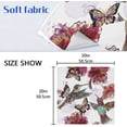 thumbnail image 6 of GZHJMY Bird Floral Cloth Napkin Hummingbird Hibiscus Butterfly Gorgeous Kitchen Dining Table Decor for Cocktail Gathering Holiday Party Wedding Everyday Use 1 Pack 20" × 20", 6 of 6