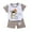 Coffee, variant on WRKEKC Summer Outfits for Girls, Casual Sets for Little Girls, Toddler Kids Baby Boys Girls Trendy Cute Short Sleeve Puppy Print Casual Suit
