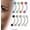 Clear, variant on Curved Barbell 16G Eyebrow Ring with CZ Jewels - 9 Colors Available