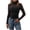 Black, variant on felwors Womens Mesh Sheer Long Sleeve Top Turtle Neck See Though Shirts Ruched Sexy Casual Going Out Blouses (Green, XL)