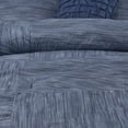 thumbnail image 3 of 7 Piece Printed Seersucker Comforter Set Navy King, 3 of 15