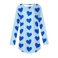 thumbnail image 4 of Meichang Chemises à Manches Longues pour Femmes Valentines Day Tops Vacances Col Rond Cœur T-Shirts Graphiques Tendance Ourlet Courbe Tunique Tops Grande Taille, 4 of 5