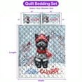 thumbnail image 5 of Hello Winter Scottish Terrier Smiling in Red Scarf Hat Welcome Christmas Quilt Bedding Set Scottie Dog Lover Gifts 1 Blanket Bed Cover 2 Pillowcases - 00017, 5 of 5