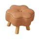 thumbnail image 1 of Reposapiés pequeño con patas de madera para sala de estar, entrada y salón. marrón, 1 of 9