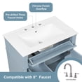 thumbnail image 5 of Alvantor 30" Bathroom Vanity with Ceramic Sink, Freestanding Storage Cabinet with Flip Drawers Blue, 5 of 9