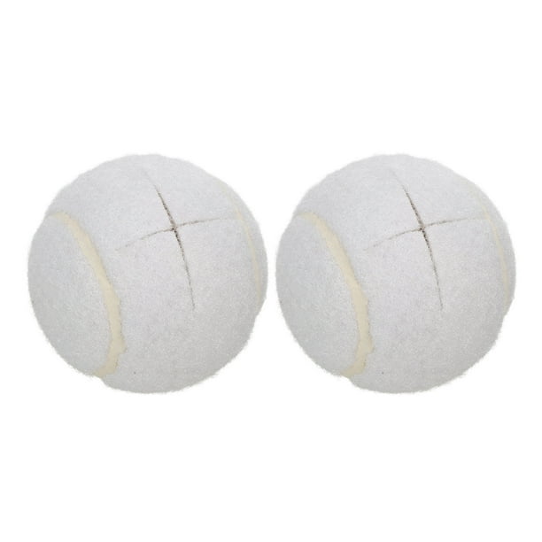 Uxcell 2 Pcs Pelotas de Tenis Precutadas para Andadores, Accesorios Universales de Pelotas Deslizantes Precutadas para Protección de Patas de Muebles y Pisos, Blancas