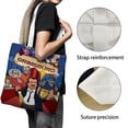 thumbnail image 3 of Grimsburg Bolso de tela con estampado de lienzo para mujer, bolsa de compras reutilizable y estética, con cremallera interior, regalo para mujer, 35 × 40 cm., 3 of 6