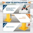 thumbnail image 6 of Safety Bollard Post, 36"/42"/48" x 4.5" Height Bollard Post, Steel Safety Bollard with Anchor Bolts, for Warehouse,Traffic-Sensitive Area,Yellow, 6 of 7