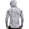 thumbnail image 5 of Men's Tropical Palm Tree Print Fishing Hoodie, Long Sleeve UPF 50+ Sun Protection Shirt with Built-in Face Mask and Thumbholes Green XL, 5 of 9