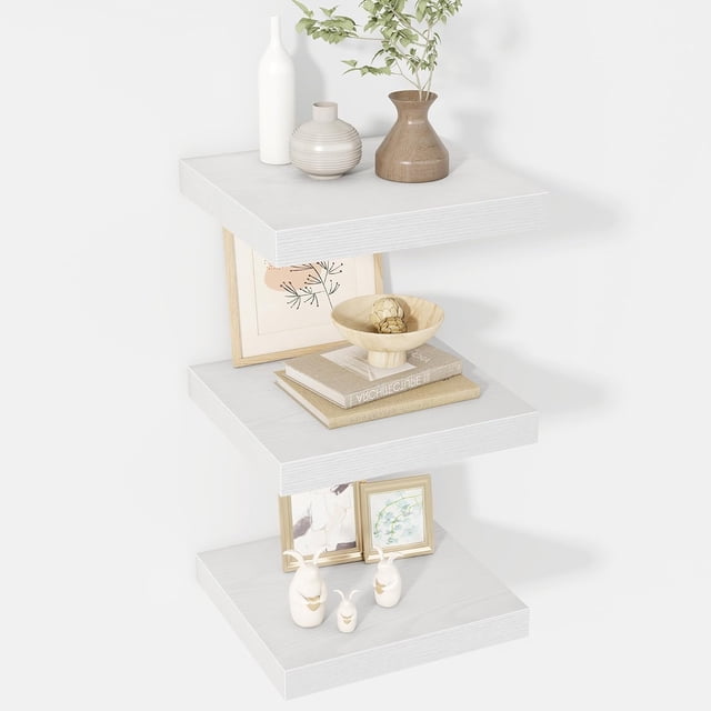 Floating Shelves Deep Floating Shelf Wall Mounted Wall Shelves Rustic Deep Bookshelf Extra Deeper & Thicker Display Shelves for Bedroom Living Room Set of