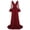 Wine 13, variant on Karymi Spring Dresses V Neck Evening Gown, Long Bell Sleeve Formal Maxi Dress with Train, Waist Ruched Flowy Wedding Guest Bridesmaid Dress